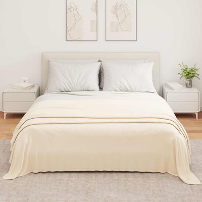 Koce narzutowe 6 pcs Kremowy 350 x 270 cm Polar