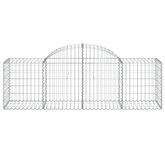 Kosze gabionowe, 3 szt, 200x50x60/80 cm, galwanizowane żelazo