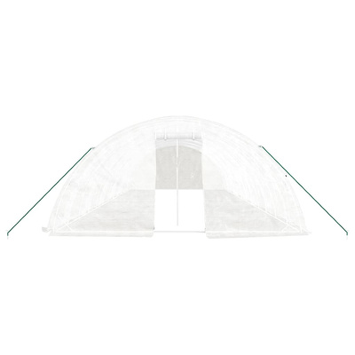 Szklarnia ze stalową ramą, biała, 60 m?, 12x5x2,3 m