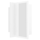 Szafka łazienkowa z lustrem i LED, biała, 40x12x45 cm, akryl