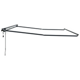 Ręczny ramowy zewnętrzny markizowy z LED Antracyt 4 x 2 m
