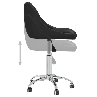 vidaXL Obrotowe krzesła stołowe, 4 szt., czarne, sztuczna skóra model standard