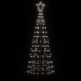 vidaXL Choinka z lampek, z kołkami, 220 zimnych białych LED, 180 cm