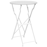 Stolik bistro Biały Ø 50 x 71 cm Stal malowana proszkowo
