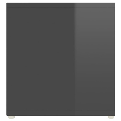 vidaXL Szafka pod TV, szara na wysoki połysk, 107x35x37 cm