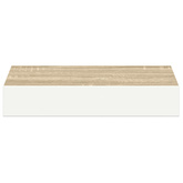 vidaXL Półki ścienne, 2 szt., dębowo-białe, 23 x 23,5 x 3,8 cm, MDF