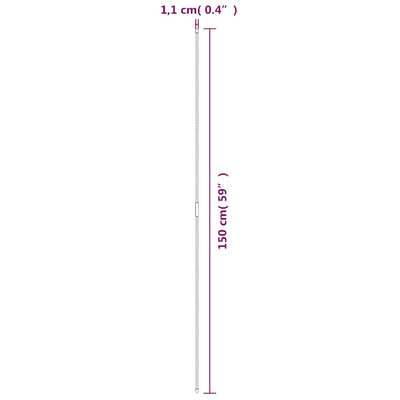 Podpórki do roślin, 30 szt., zielone, 150 cm, stalowe