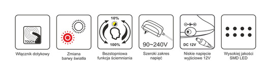 Lampka biurkowa K-BL1513A CZARNY z serii ERIS