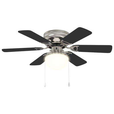 Wentylator sufitowy z lampą ? 82 cm Czarny