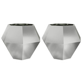 Donica 2 pcs Srebrny 100 x 100 x 80 cm Stal Galwanizowana