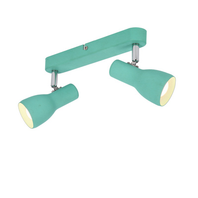 Lampa sufitowa Picardo regulowana 2-punktowa metalowa miętowa E14