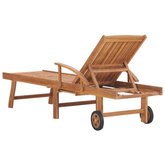 Leżaki z beżowymi poduszkami, 2 szt., lite drewno tekowe vidaXL