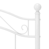Rama łóżka, biała, metalowa, 90 x 200 cm