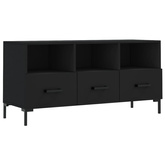 Szafka pod TV, czarna, 102x36x50 cm, materiał drewnopochodny vidaXL
