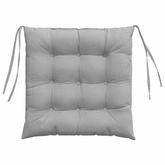 Poduszki na siedziska 4 pcs Szary chmur 40 x 40 x 6 cm tkanina