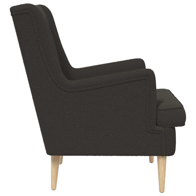 Fotel Czarny Bouclé