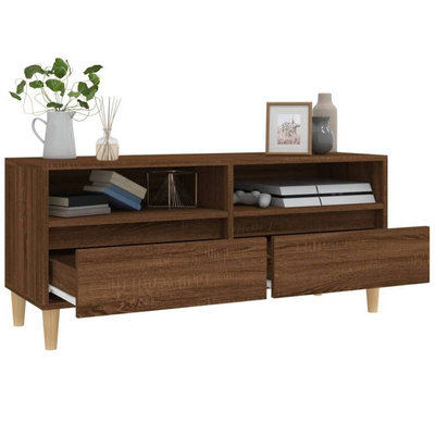 vidaXL Szafka pod TV, brązowy dąb, 100x34,5x44,5 cm