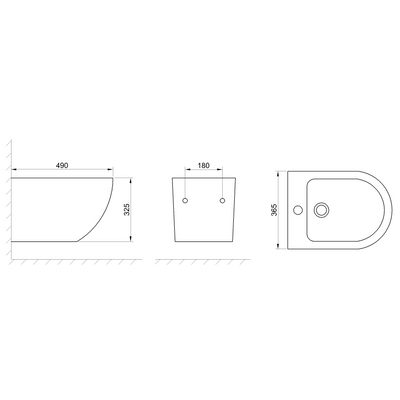 BIDET WISZĄCY TAVRO, CAPPUCCINO