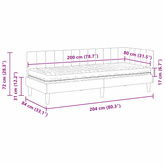 Rama Łóżka Narożnego z Materacem 2 szt. Żółty 80 x 200 cm