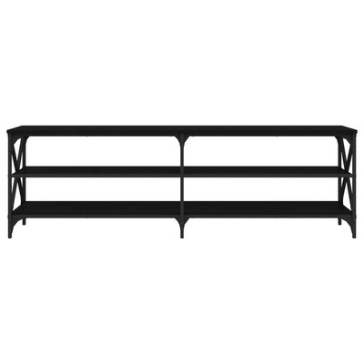 vidaXL Szafka pod TV, czarna, 160x40x50 cm, materiał drewnopochodny
