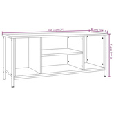 vidaXL Szafka pod TV, brązowy dąb 102x35x45 cm materiał drewnopochodny