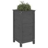 vidaXL Donica ogrodowa, szara, 40x40x78 cm, lite drewno sosnowe