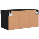 vidaXL Szafka pod TV, z oświetleniem LED, czarna, 60x30x30 cm