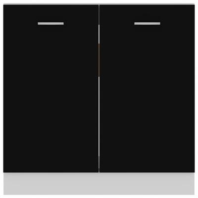 vidaXL Szafka pod zlew, czarna, 80x46x81,5 cm, materiał drewnopochodny