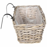 Hanging Planter Kosz 2 szt. Naturalna szarość 48 x 22 x 15 cm