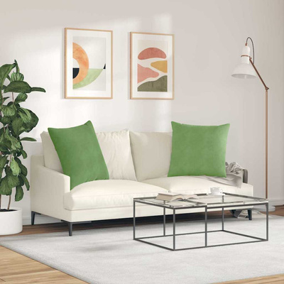 Poduszki na sofę 2 pcs jasnozielony 80 x 80 cm
