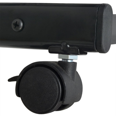 Stojak na gazety/czasopisma 47,5x43x133 cm czarny A4