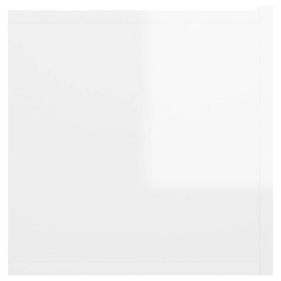 vidaXL Szafka wisząca pod TV, wysoki połysk, biała, 60x30x30 cm