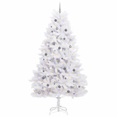 Sztuczna choinka Biały 138 x 138 x 300 cm PVC i Metal