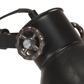 Lampa podłogowa z 2 kloszami, czarna, E27, żeliwo