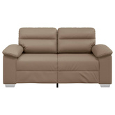 2-osobowa sofa Cappuccino 160x81x84 cm ze skóry ekologicznej