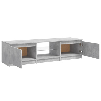vidaXL Szafka pod TV z LED, szarość betonu, 140x40x35,5 cm