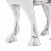 Rzeźba byka Srebrny 20 x 17 x 23 cm Aluminium