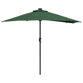 Parasolka ogrodowa Zielony 294 x 150 x 223 cm Poliester i Stal