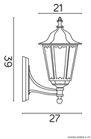 Kinkiet zewnętrzny K 3012/1/M g