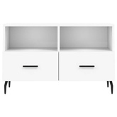 vidaXL Szafka pod TV, biała, 80x36x50 cm, materiał drewnopochodny