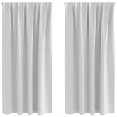 Firany blackout z kółkami 2 pcs Jasnoszary 175 x 140 cm