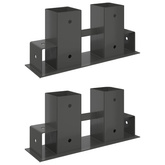 Pomoc w układaniu drewna kominkowego 2 pcs antracytowy Stal