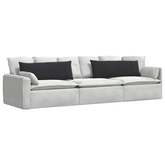 Poduszki na sofę 2 pcs Czarny 120 x 40 cm Tkanina sztruksowa