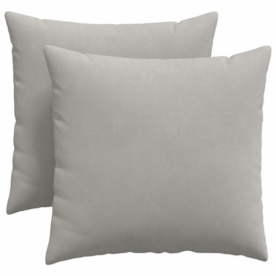 Poduszki na sofę 2 pcs Jasnoszary 45 x 45 cm tkanina
