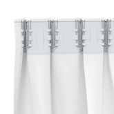Firany blackout z kółkami 2 pcs Jasna biel 140 x 140 cm