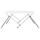 Daszek bimini do łodzi, 2 pałąki, biały, 180x130x110 cm