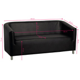 Gabbiano sofa do poczekalni M021 czarna 126715