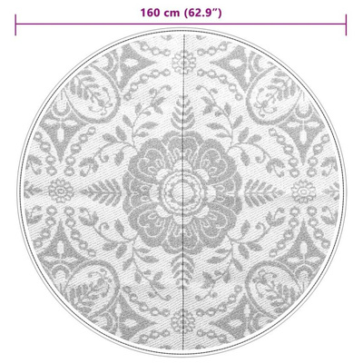 vidaXL Dywan na zewnątrz, różowy, Ø160 cm, PP