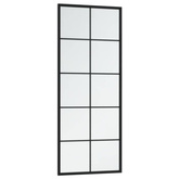 vidaXL Lustro ścienne, czarne, 100 x 40 cm, metal