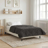 Zimowa Kołdra Antracyt 140 x 220 cm Mikrofibra i Fleece Teddy